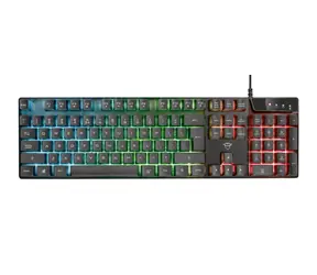 Trust GXT835 Azor (CZ) černá / Herní klávesnice / RGB / USB-A / CZ&SK layout 