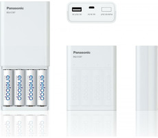 Panasonic K-KJ87MCC40USB PowerBank 1900mAh bílá / 4x AA baterie