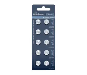 MediaRange Premium alkalické baterie Coin Cells AG10 / LR54 / 1.5V / 10ks