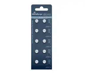 MediaRange Premium alkalické baterie Coin Cells AG3 / LR41 / 1.5V / 10ks