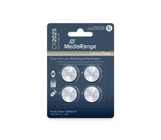 MediaRange Premium lithium baterie Coin Cells CR2025 / 3V / 4ks