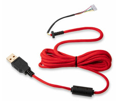 Glorious Ascended v2 červená / pletený USB kabel / pro herní myš Glorious O/O-/D