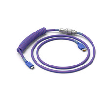 Glorious spirálovitý kabel USB-C - USB-A fialová / 1.37m