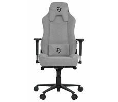 AROZZI VERNEZZA Soft Fabric herní židle šedá-černé logo / 134 - 143 cm / látková / 145 kg