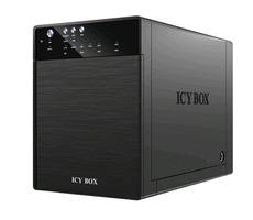 Icy box IB-3640SU3 černá / externí hliníkový box pro čtyři 3.5" SATA disky / USB / eSATA