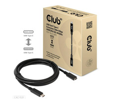 CLUB3D CAC-1531 kabel USB-C M/F černá 1m / 60W / 4K 60Hz 