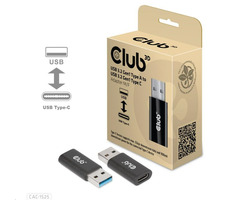 CLUB3D CAC-1525 adaptér USB-A 3.0 na USB-C M/F černá 