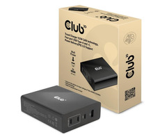 CLUB3D CAC-1906 cestovní nabíječka 132W černá / 3x USB-C + USB-A  