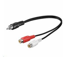 MicroConnect RCA audio adaptér RCA(M) - 2x RCA(F)
