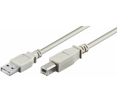MicroConnect kabel USB2.0 A (M) - USB2.0 B (M) 1m bílá / 480Mbit/s