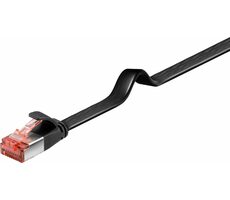 MicroConnect CAT6 U/UTP FLAT 0.5m černá / PVC