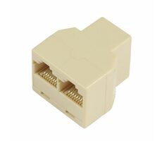 MicroConnect Modulární spojka RJ45 (F) - 2x RJ45 (F) béžová