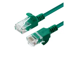 MicroConnect CAT6a U/UTP SLIM 1m zelená / LSZH