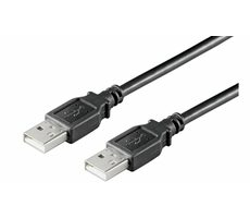 MicroConnect kabel USB2.0 A (M) - USB2.0 A (M) 3m černá / 480Mbit/s