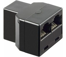 MicroConnect Modulární spojka RJ45 (F) - 2x RJ45 (F) černá