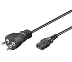 MicroConnect Power Cord DK Typ-K - C13 1m černá / dánská koncovka