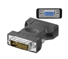 MicroConnect Analog adaptér DVI-I (M) - VGA (F) černá