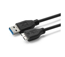 MicroConnect kabel USB3.0 A (M) - microUSB B (M) 1m černá / 5000Mbit/s