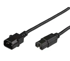 MicroConnect Prodlužovací kabel C14 - C15 0.5m černá