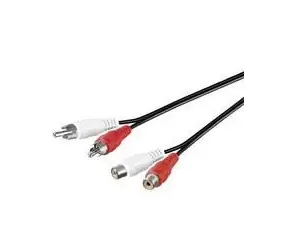 MicroConnect Stereo kabel 2x RCA (M) - 2x RCA (F) 5m černá