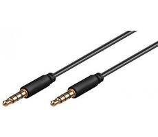 MicroConnect Slim audio kabel 4-pin Jack 3.5mm - Jack 3.5mm 1.5m černá