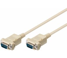 MicroConnect sériový kabel RS-232, D-SUB 9-pin (M) - D-SUB 9-pin (M) 2m bílá