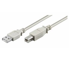 MicroConnect kabel USB2.0 A (M) - USB2.0 B (M) 5m bílá