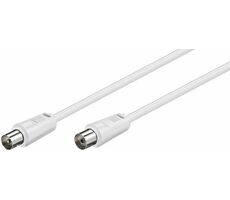 MicroConnect koaxiální kabel M-F 75 Ohm 5m bílá 