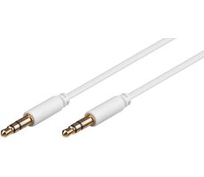 MicroConnect Slim audio kabel 3-pin Jack 3.5mm - Jack 3.5mm 3m bílá