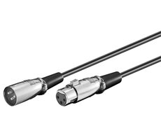 MicroConnect XLR kabel XLR (M) - XLR (F) 0.5m černá