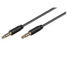 MicroConnect Slim audio kabel 4-pin Jack 3.5mm - Jack 3.5mm 3m černá