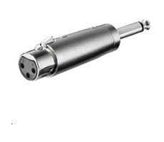 MicroConnect Adapter 6.35mm Jack (M) - XLR (F) stříbrná
