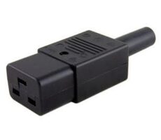 MicroConnect IEC síťová zástrčka C19 (F) černá