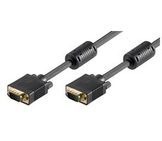 MicroConnect Kabel Full HD VGA (M) - VGA (M) 1m černá / feritová jádra