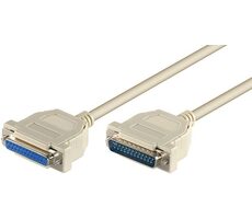 MicroConnect sériový kabel D-SUB 25-pin (M) - D-SUB 25-pin (F) 2m béžová