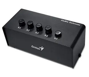 Genius Stereo Switching Box černá / přepínač výstupu / až 5 repro