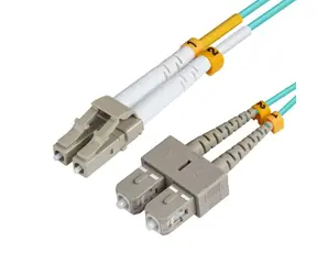 MicroConnect Optical Fibre Cable LC/SC Multimode duplex OM3 2m modrá