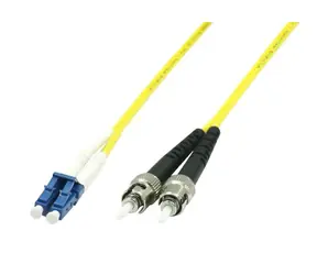 MicroConnect Optical Fibre Cable LC/ST Singlemode duplex OS2 3m žlutá