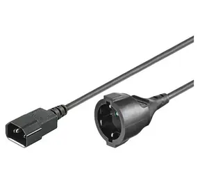 MicroConnect Prodlužovací kabel C14 - Schuko (F) 2m černá