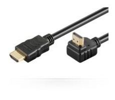 MicroConnect Propojovací kabel HDMI 1.4 (M) - HDMI 1.4 (M) 90° úhel 2m černá