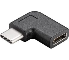 MicroConnect pravoúhlý adaptér USB-C M-F černá / 10Gb/s / 4K @ 60Hz