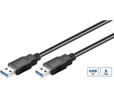 MicroConnect kabel USB3.0 A (M) - USB3.0 A (M) 5m černá / 5000Mbit/s