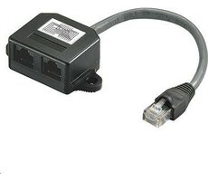 MicroConnect Y adaptér CAT5e RJ45 (M) - 2x RJ45 (F) černá