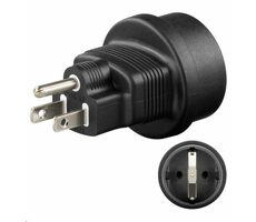 MicroConnect Univerzální adapter US - Schuko černá