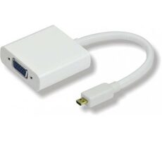 MicroConnect Adaptér microHDMI (M) - VGA (F) 0.25m bílá / Plug & Play