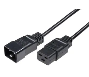 MicroConnect Prodlužovací kabel C19 - C20 5m černá