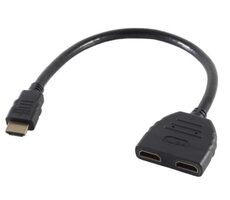 MicroConnect Adaptér HDMI (M) - 2x HDMI (F) černá