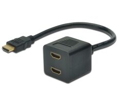 MicroConnect Y-splitter HDMI (M) - 2x HDMI (F) černá