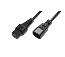 MicroConnect Prodlužovací kabel s IEC zámkem C13 - C14 3m černá