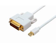 MicroConnect Kabel Mini DisplayPort 1.2 (M) - DVI-D Dual-Link (24+1) (M) 2m bílá / 1920x1080 @ 60Hz 
